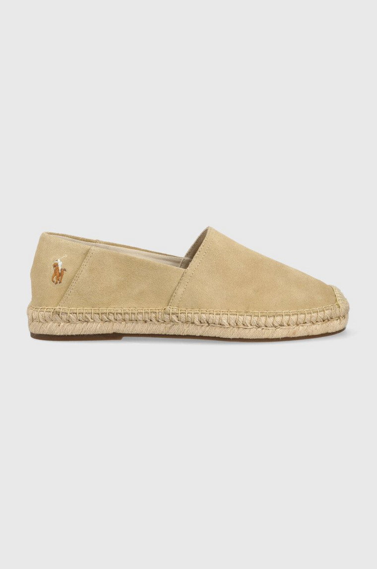 Polo Ralph Lauren espadryle zamszowe Cevio Slip 803862549002 kolor beżowy