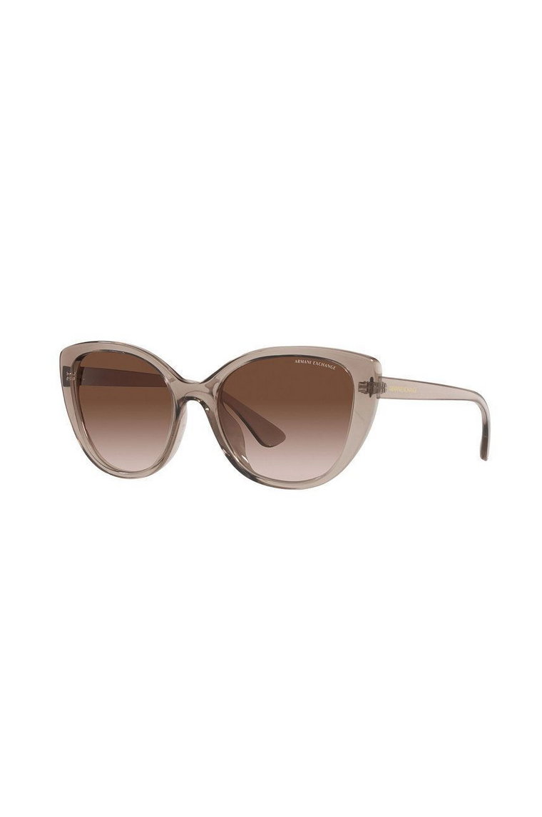 Armani Exchange Okulary przeciwsłoneczne 0AX4111S damskie kolor brązowy