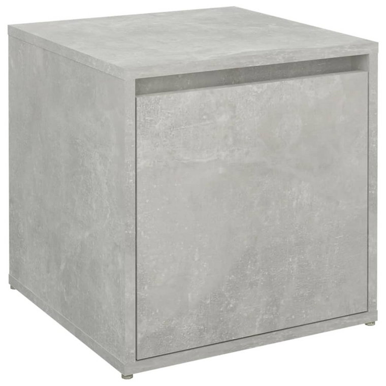 Modny puf z szufladą, 40,5x40x40 cm, szarość beton