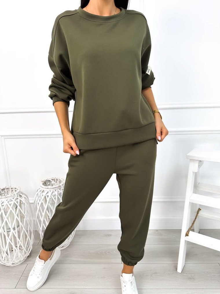 Khaki Komplet Bluza+Spodnie