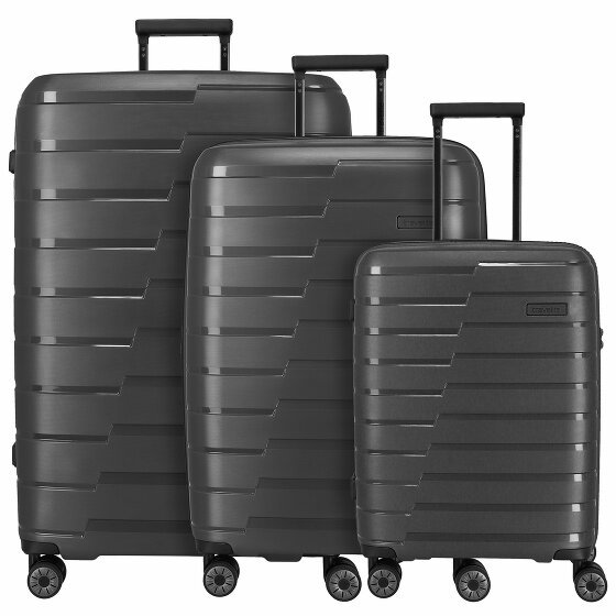 Travelite Air Base 4 Roll Suitcase Set 3szt. deep-black