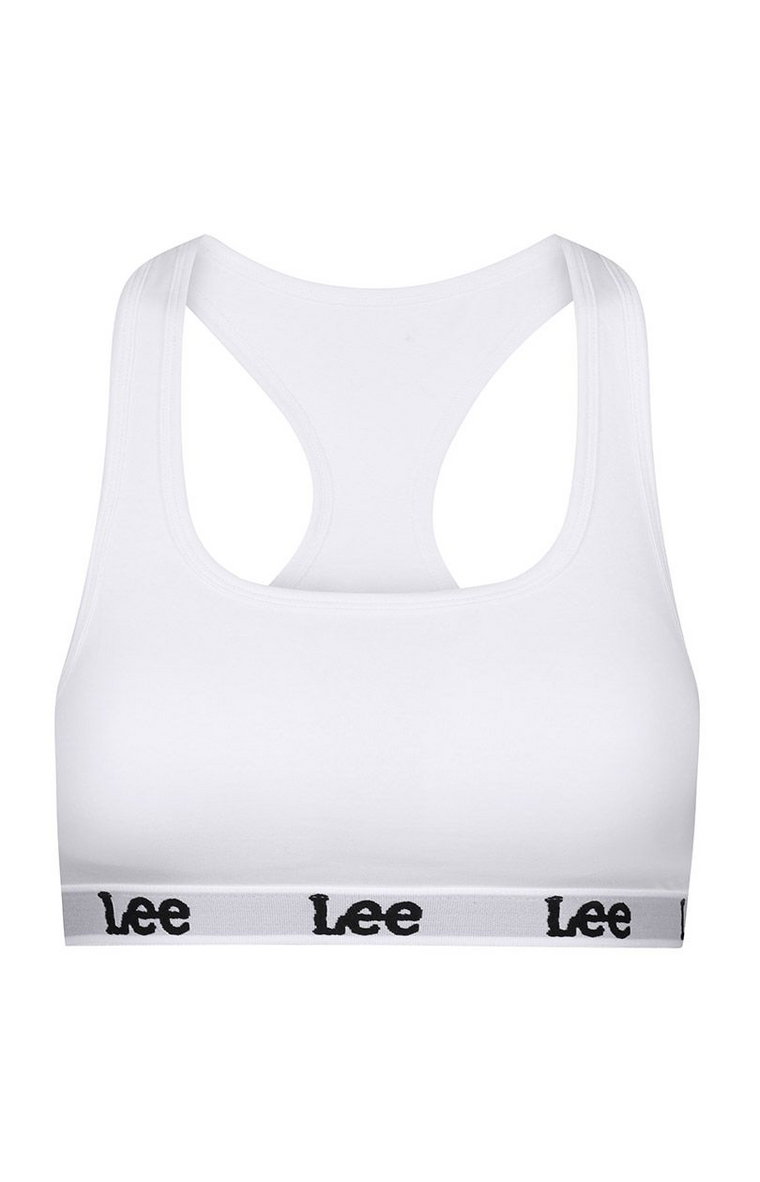 Lee biały bawełniany biustonosz sportowy Diana, Kolor biały, Rozmiar L, LEE