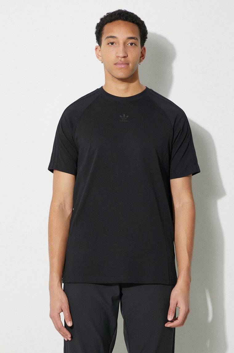 adidas Originals t-shirt bawełniany męski kolor czarny z nadrukiem IR9450