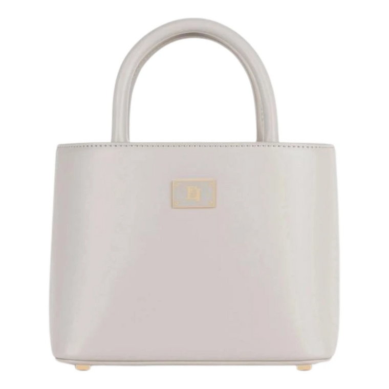 Szare Mini Shopping Plain Torby Elisabetta Franchi