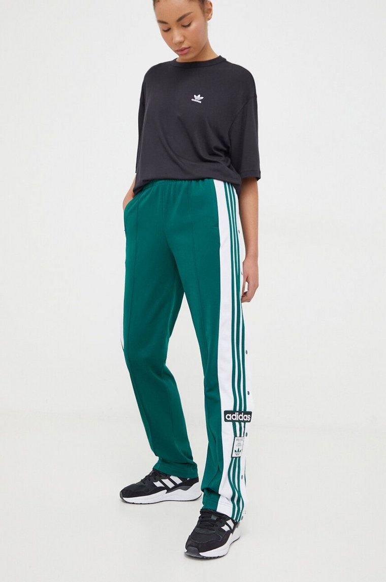 adidas Originals spodnie dresowe kolor zielony z aplikacją  IP0623