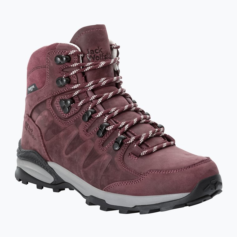 Buty trekkingowe damskie Jack Wolfskin Refugio Prime Texapore Mid dark maroon