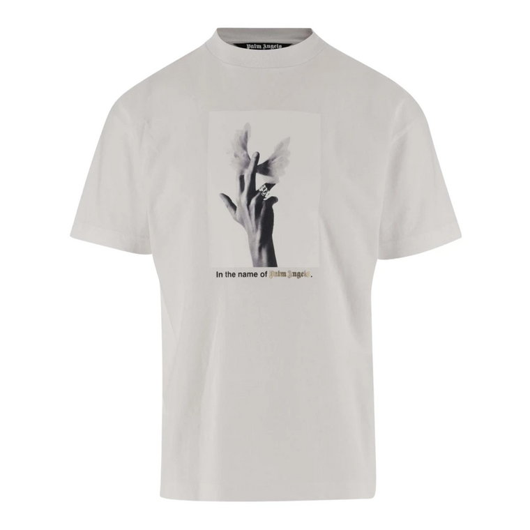 Męska koszulka z graficznym nadrukiem logo Palm Angels