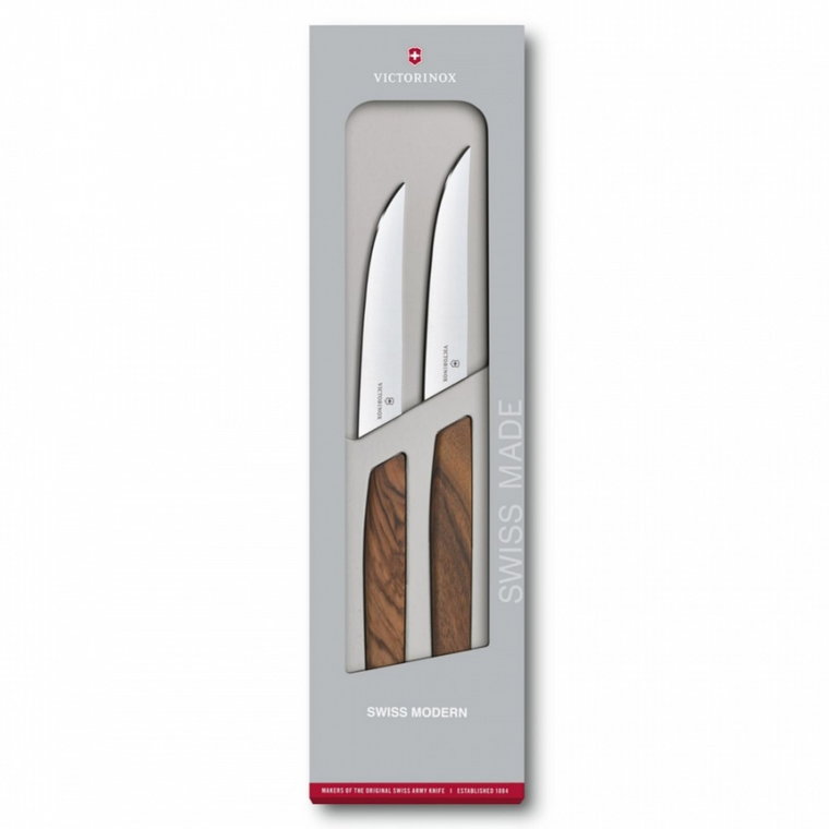 VICTORINOX - Swiss Modern - Zestaw noży do steków ostrze gładkie - 2 sztuki kod: 6.9000.12G
