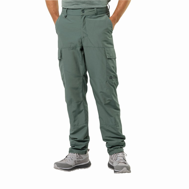 Męskie spodnie trekkingowe Jack Wolfskin BARRIER PANT M hedge green - 46