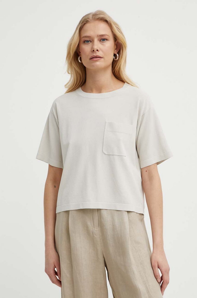 Max Mara Leisure t-shirt kolor beżowy