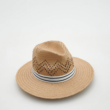 Reserved - Pleciony kapelusz - Beżowy