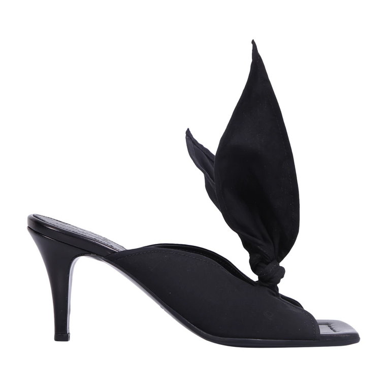 Eleganckie Czarne Sandały z Wstążką MM6 Maison Margiela