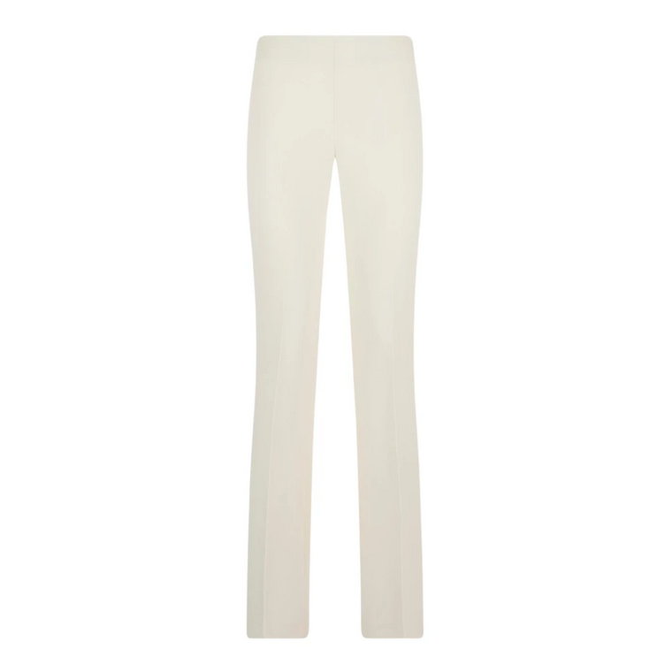 Białe Spodnie Wysoki Stan Stretch Design Twinset