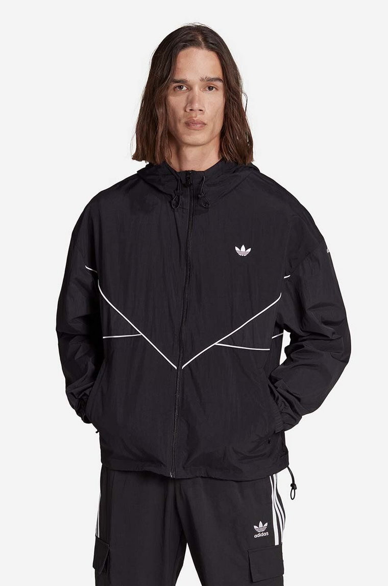 adidas Originals wiatrówka Adicolor Seasonal Archive Windbreaker kolor czarny przejściowa HR3322-CZARNY