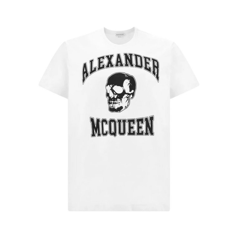 T-shirt z nadrukiem czaszki Alexander McQueen