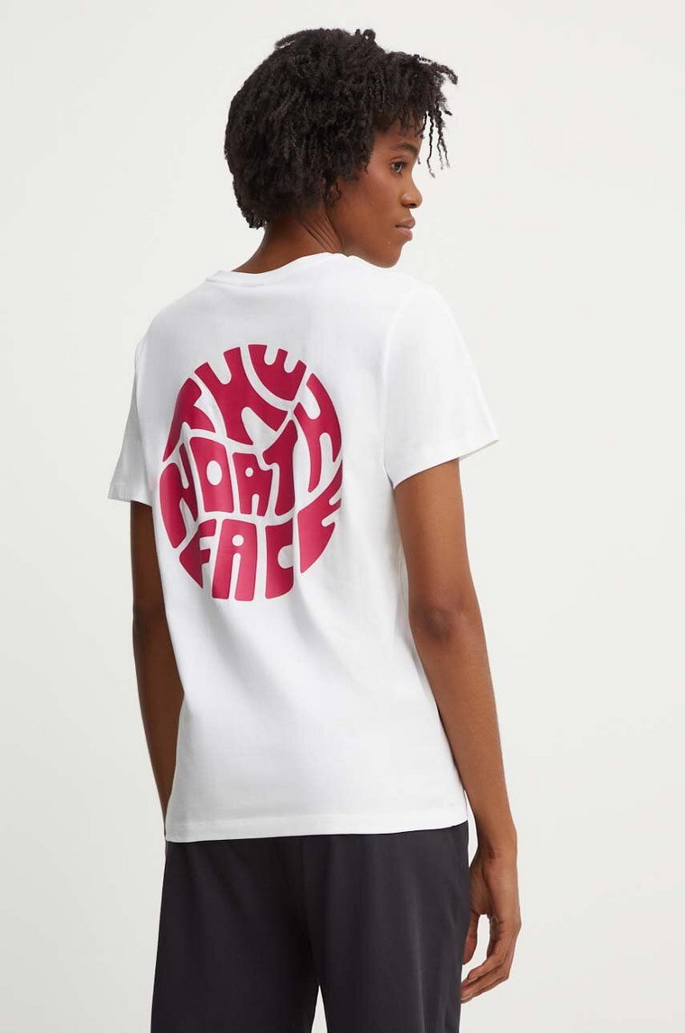 The North Face t-shirt bawełniany damski kolor biały NF0A87F2FN41