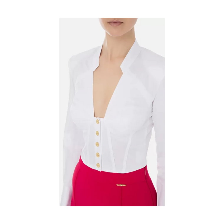 Krótki Gorsetowy Shirt Elisabetta Franchi