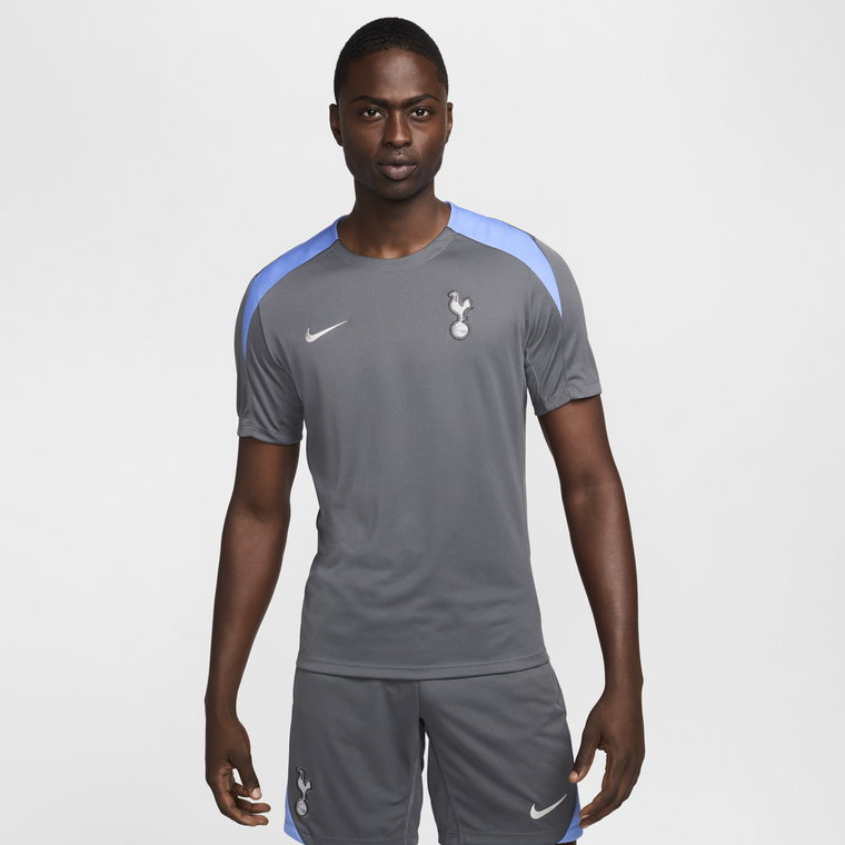 Męska dzianinowa koszulka piłkarska z krótkim rękawem Nike Dri-FIT Tottenham Hotspur Strike - Szary