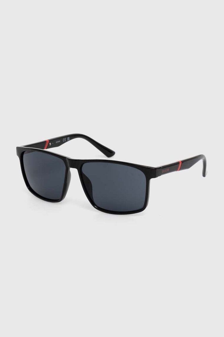 Guess okulary przeciwsłoneczne męskie kolor czarny GF0255 01A