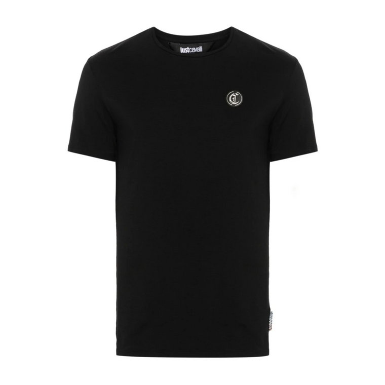 Czarna Koszulka z Logo Just Cavalli