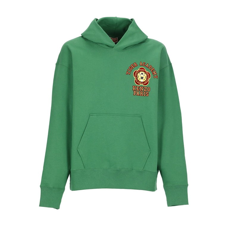 Zielony bawełniany hoodie dla mężczyzn Kenzo