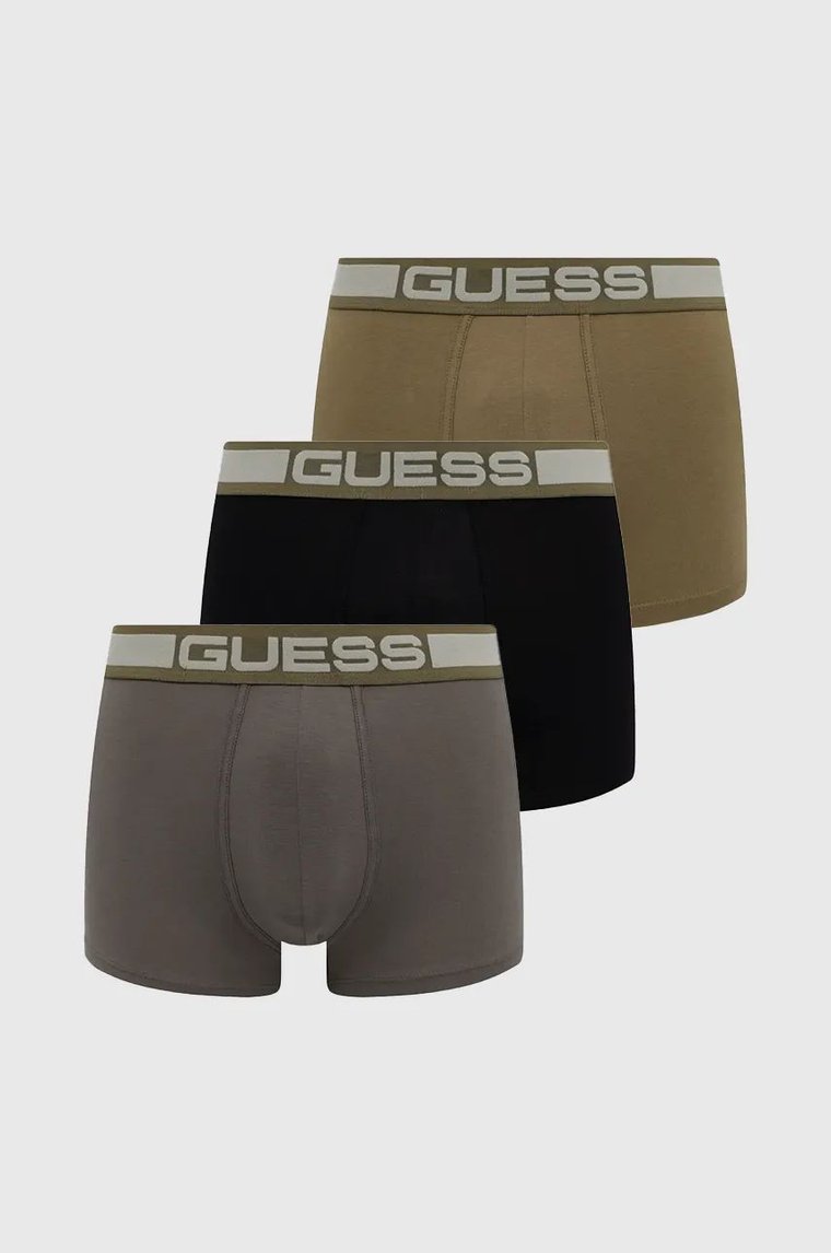 Guess bokserki JOE 3-pack męskie kolor zielony U4BG03.K6YW1