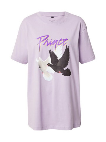 Merchcode Koszulka oversize 'Prince Dove'  fioletowy / jasnofioletowy / czarny / biały