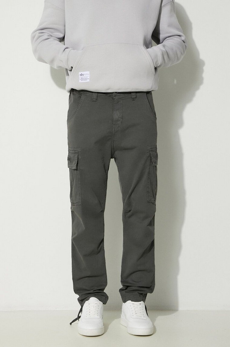 Alpha Industries spodnie Squad Pant męskie kolor szary proste 188202