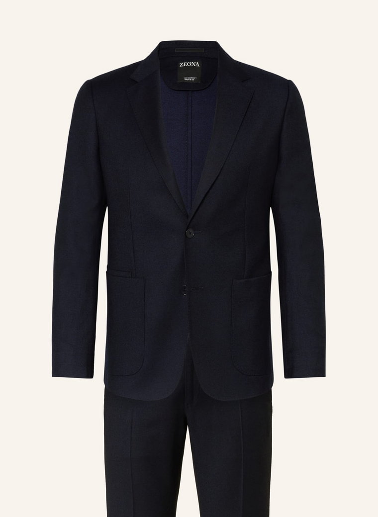 Zegna Garnitur Extra Slim Fit Z Wełny Merino blau