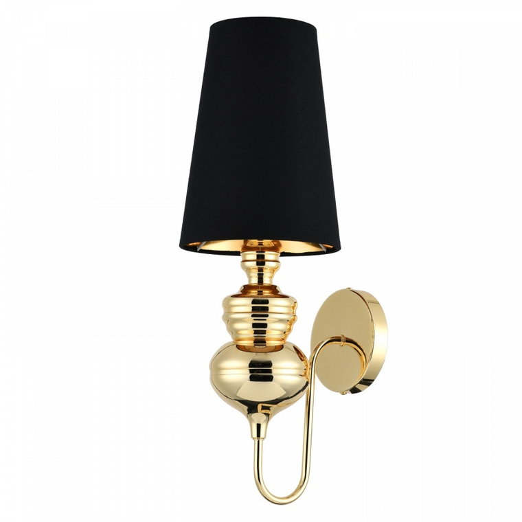 Lampa ścienna queen złoto czarna 18 cm kod: MB-8046-18 black gold