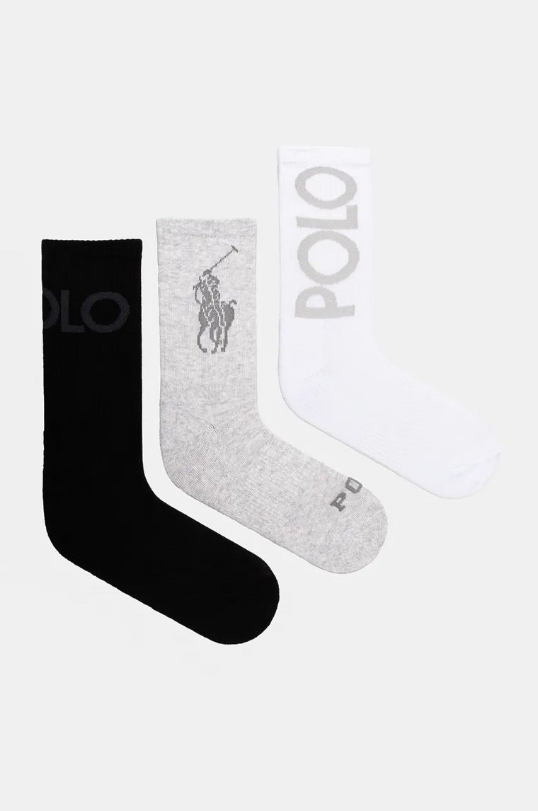 Polo Ralph Lauren skarpetki 3-pack damskie kolor biały 455956256