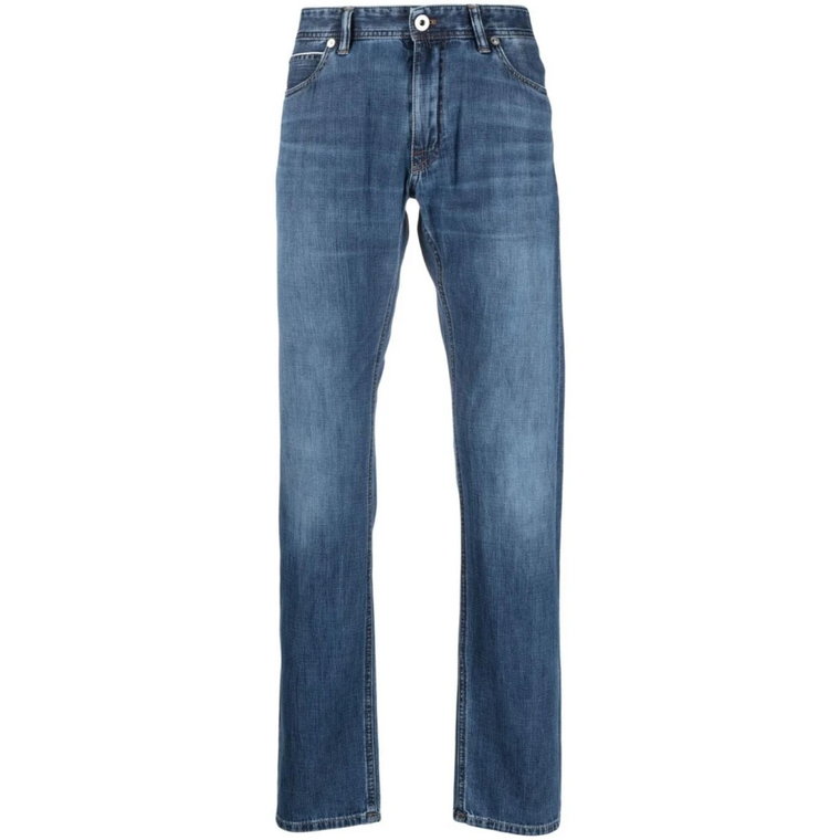Niebieskie Straight Jeans Casual Style Brioni