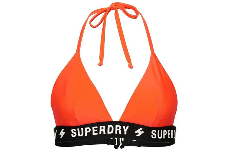 Góra od bikini Superdry Triangile Elastic Top pomarańczowy-XS