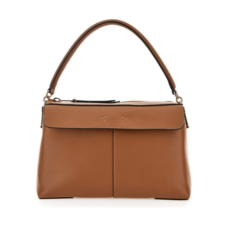 Brązowa skórzana torba T Timeless Bauletto Tod's