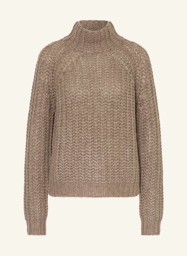 Hemisphere Sweter Z Kaszmiru Z Błyszczącą Przędzą beige