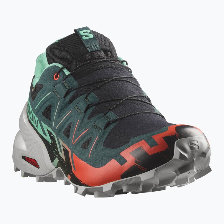 Buty do biegania damskie Salomon Speedcross 6 GTX black/electric green/cherry tomato