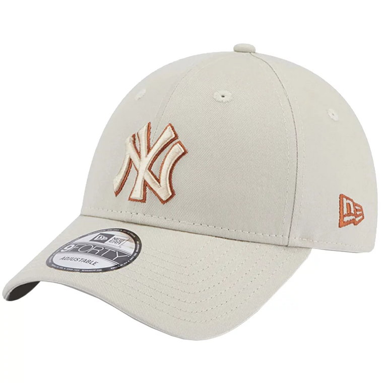 New Era Team Outline 9FORTY New York Yankees Cap 60364402, Męskie, Beżowe, czapki z daszkiem, poliester, rozmiar: OSFM
