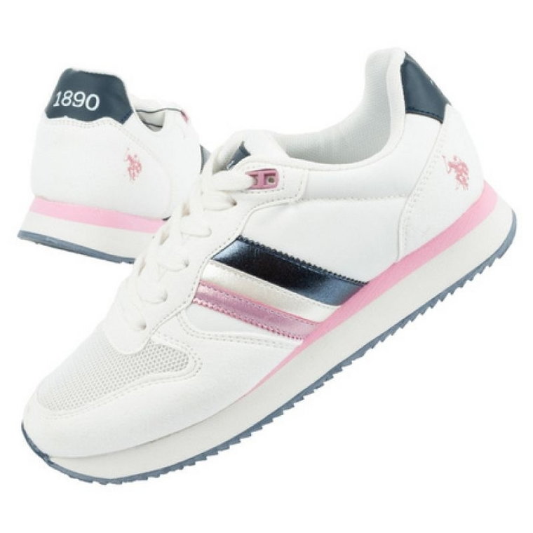 Buty U.S. Polo ASSN. W NOBIW004-WHI-PIN01 białe