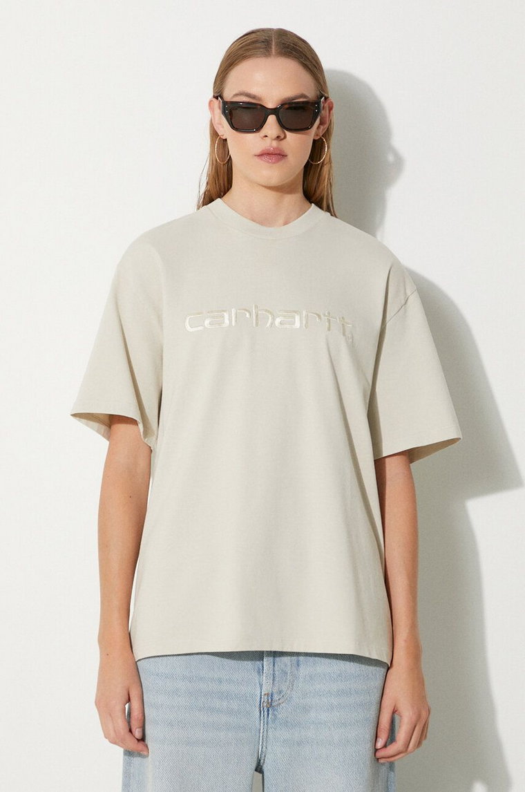 Carhartt WIP t-shirt bawełniany S/S Duster T-Shirt damski kolor beżowy I033555.1YCGD