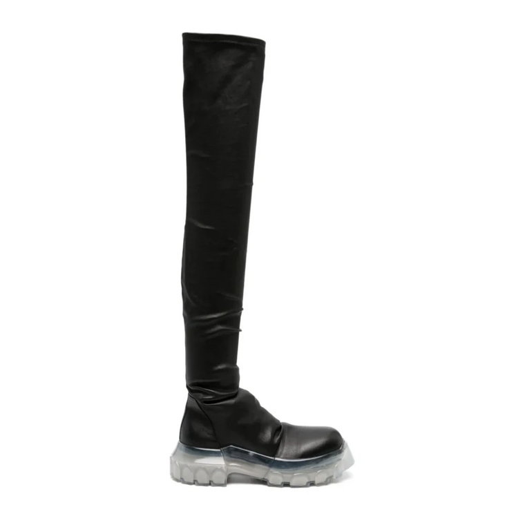 Skórzane buty za kolano Rick Owens