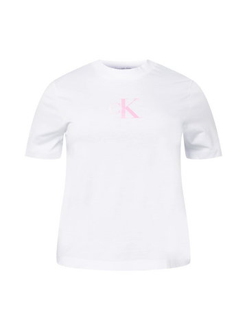 Calvin Klein Jeans Curve Koszulka  jasnoróżowy / biały