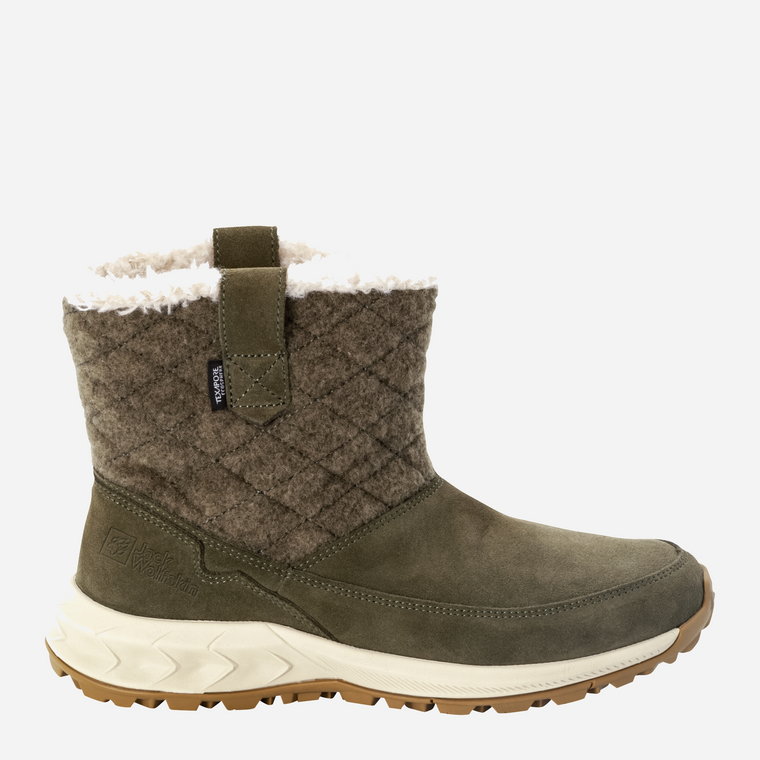 Śniegowce damskie niskie ocieplane Jack Wolfskin Queenstown Texapore Boot W 4053551-4282 37.5 (4.5UK) 23.3 cm Khaki (4064993482690). Śniegowce damskie