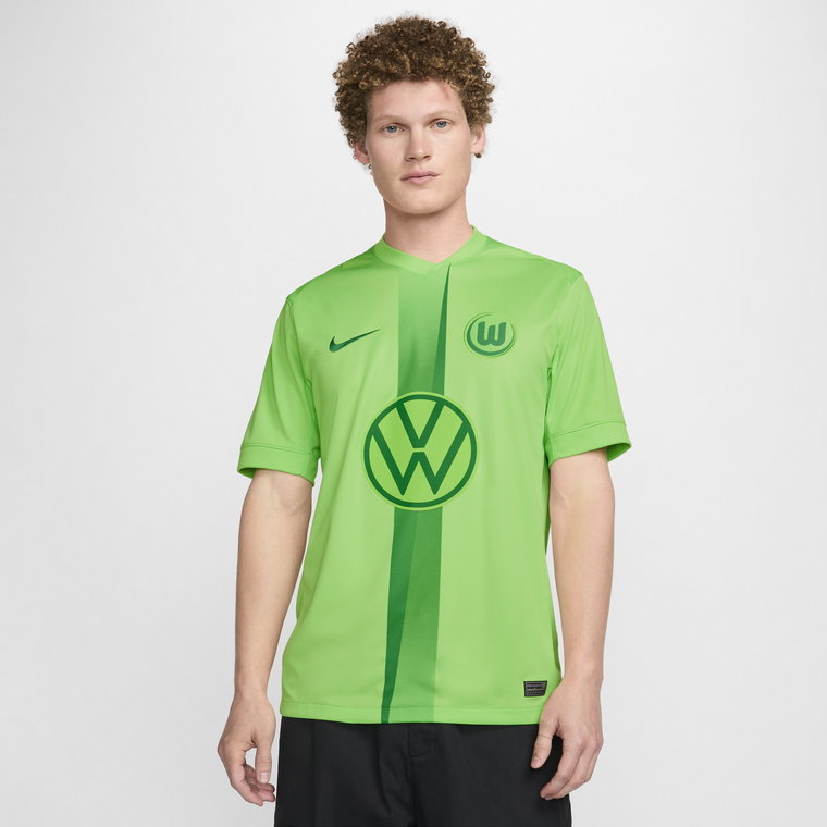 Męska koszulka piłkarska Nike Dri-FIT VfL Wolfsburg Stadium 2024/25 (wersja domowa) (replika) - Zieleń