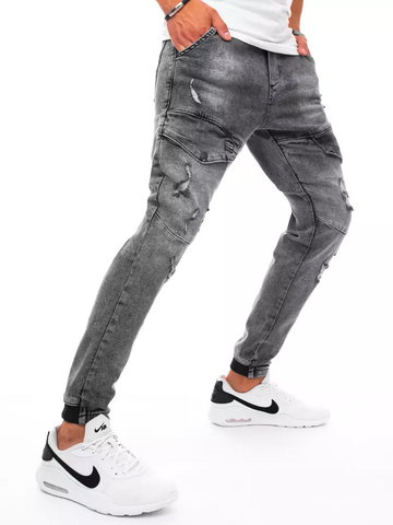 Spodnie męskie jeansowe typu bojówki szare Dstreet UX3278