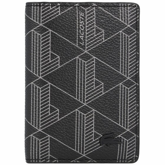 Lacoste The Blend Etui na karty kredytowe Ochrona RFID 8.5 cm monogram noir gris