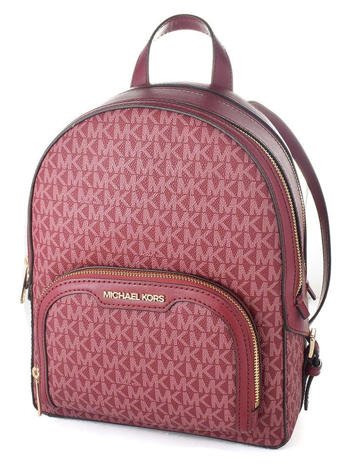 Michael Kors Skórzany plecak w kolorze bordowym - 25 x 30 x 15 cm