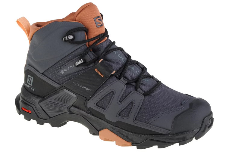 Salomon X Ultra 4 Mid GTX W 412956, Damskie, Szare, buty trekkingowe, tkanina, rozmiar: 38