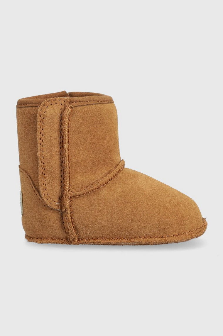 UGG buty zamszowe niemowlęce I BABY CLASSIC kolor beżowy