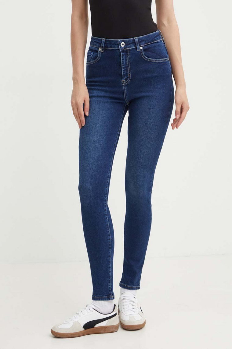 Karl Lagerfeld Jeans jeansy damskie kolor granatowy 245J1100