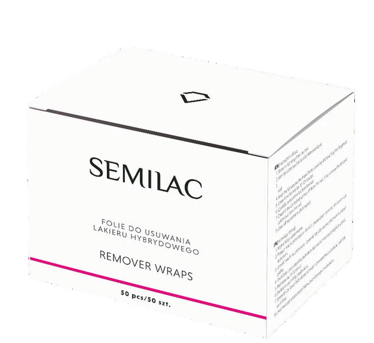 Semilac - Remover Wraps Folie do usuwania lakieru hybrydowego 50szt